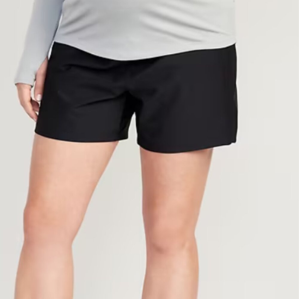 Old Navy Maternity Rollover-Waist PowerSoft Shorts -- 5-inch inseam